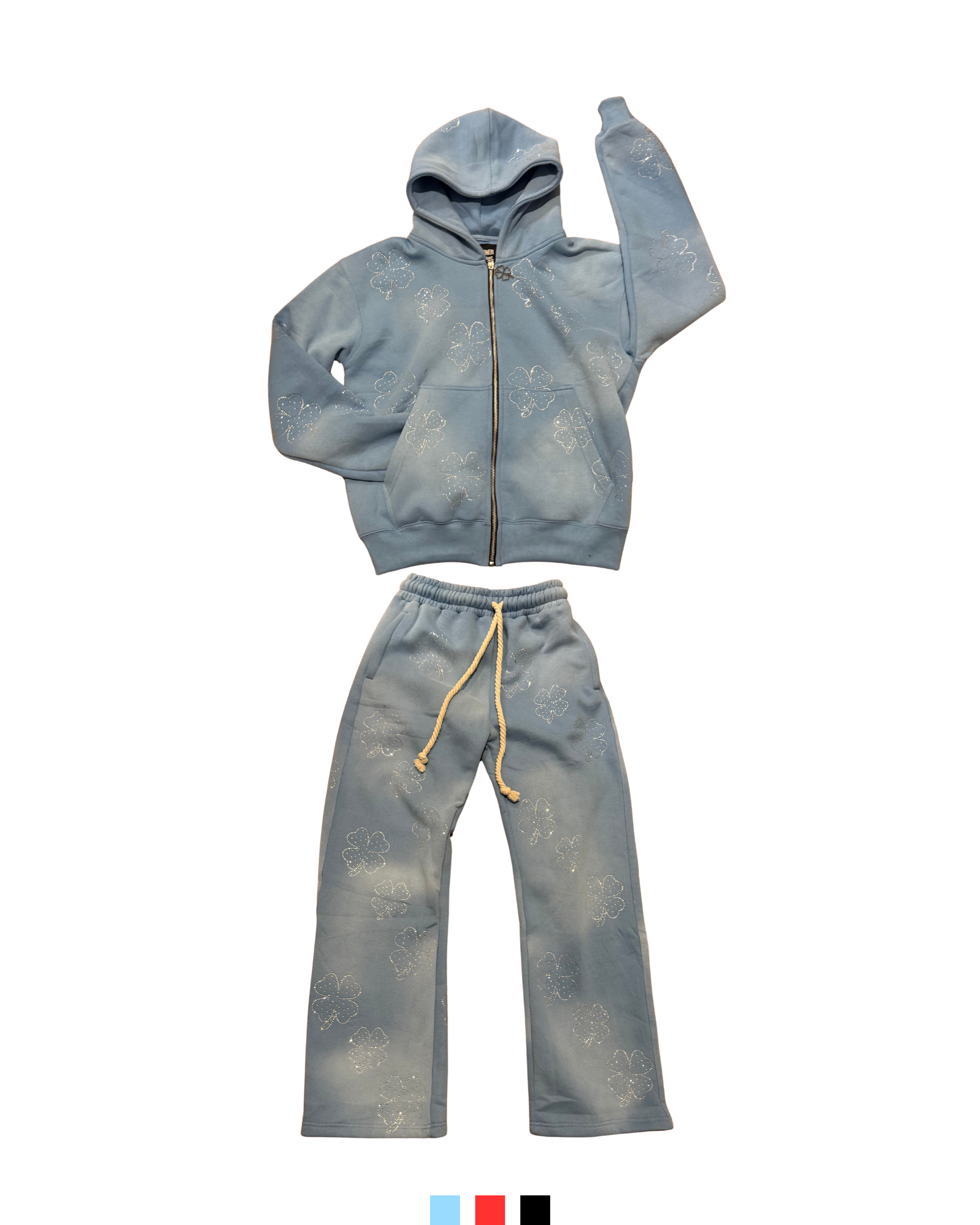 Rhinestone Clover Set