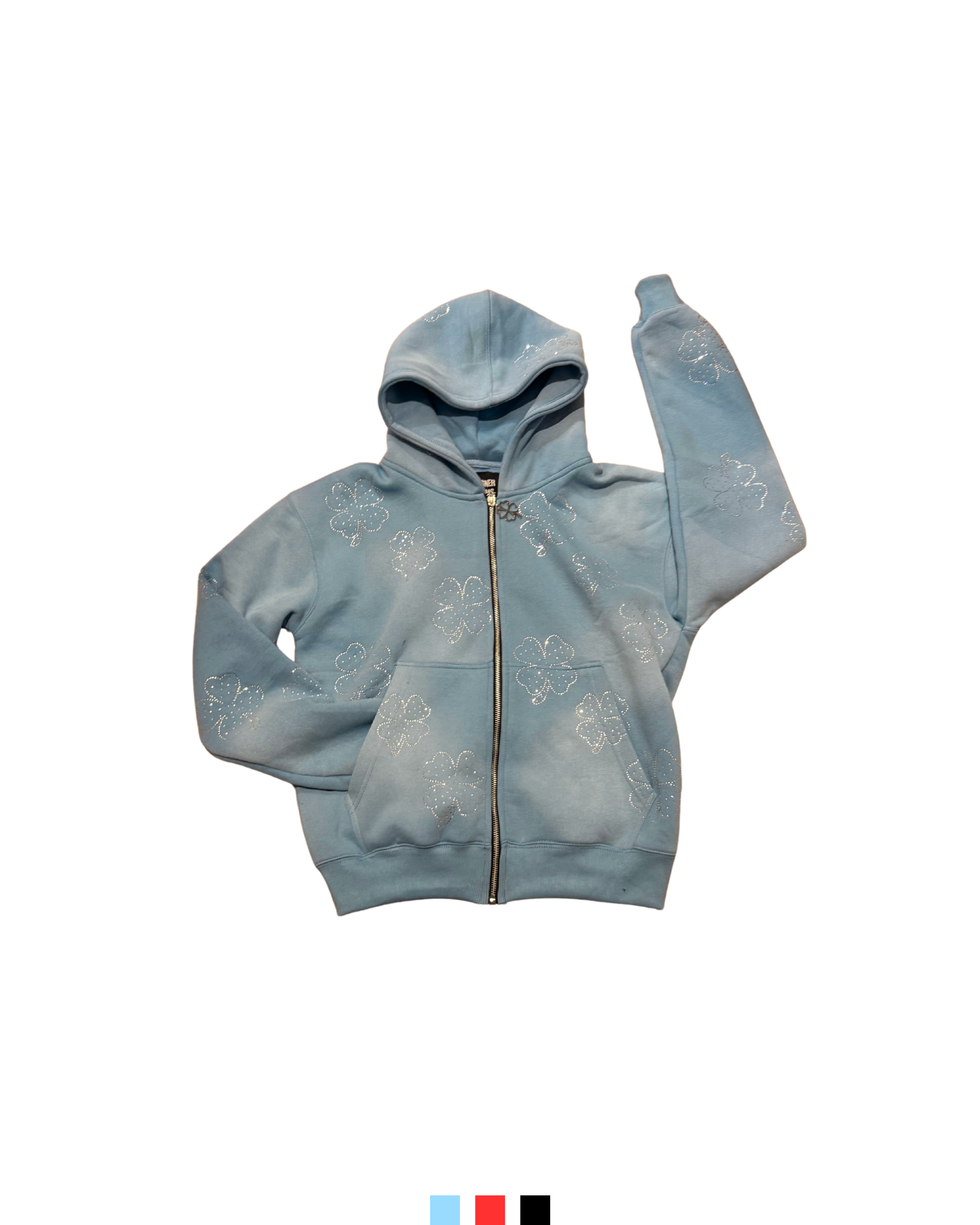 Rhinestone Clover Hoodie