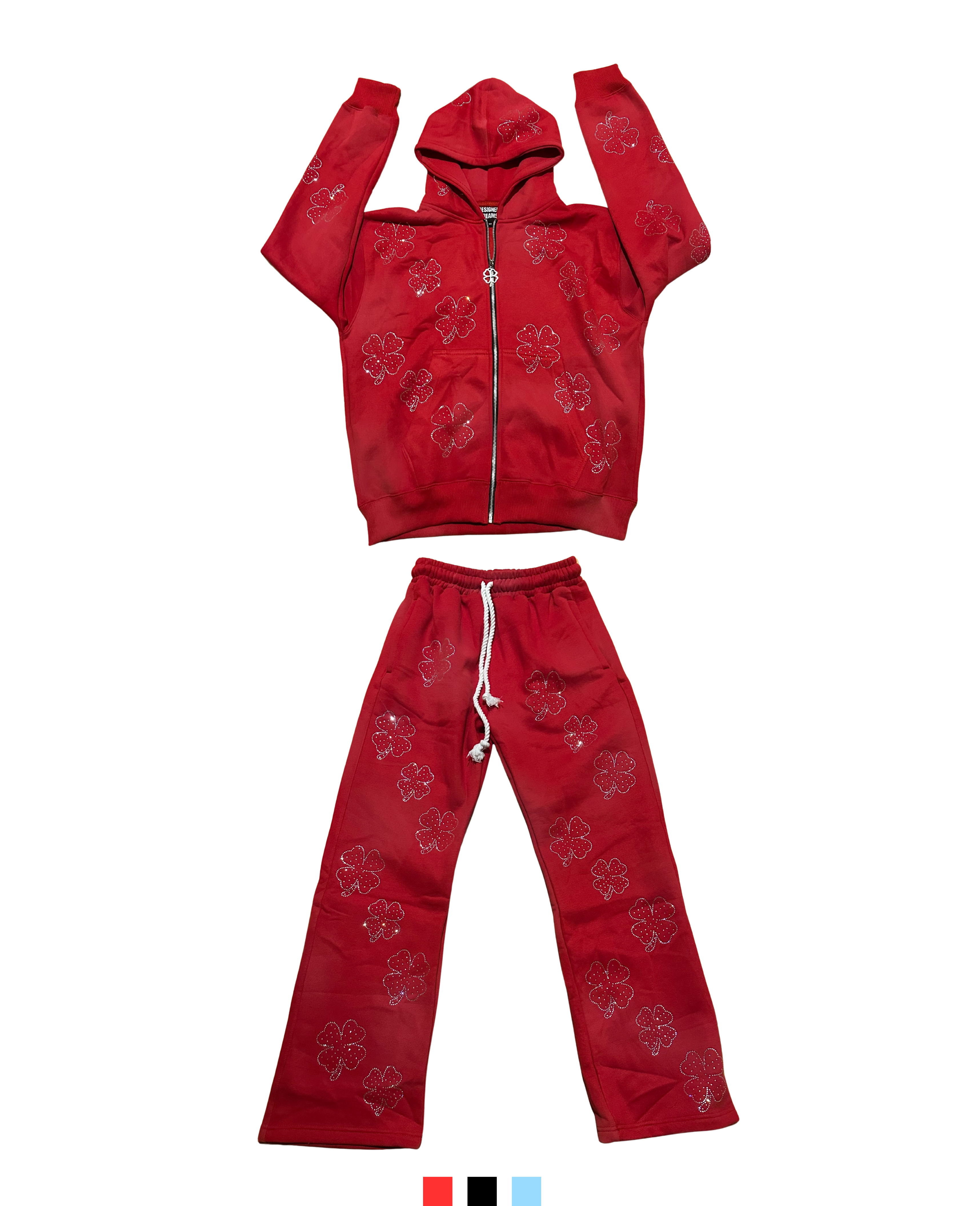 Rhinestone Clover Set